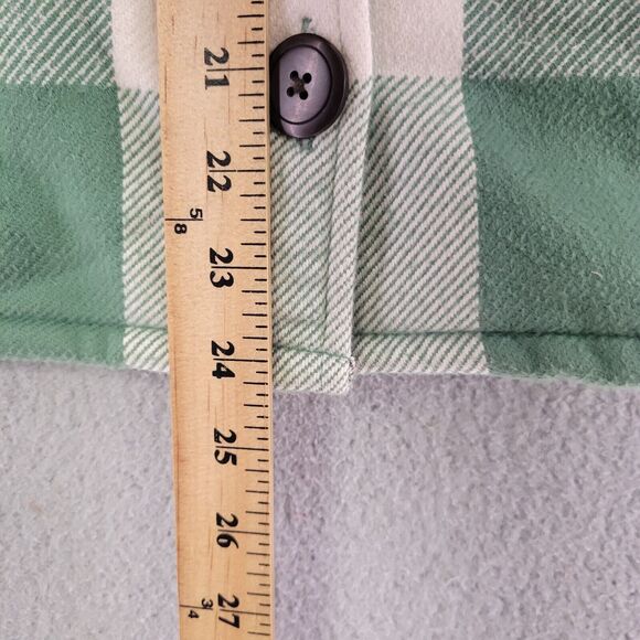 Cabela's Jacket Womens S Green Plaid Flannel Shacket Button Up Retro Outdoors - Picture 8 of 8